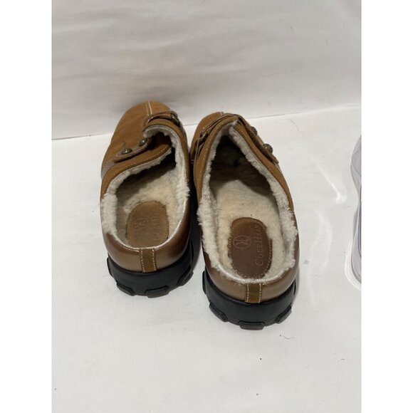 Cole Haan Womens Mules Mirabel Suede Waterproof Tan Shearling Lined Clogs Size 7 - Picture 5 of 6